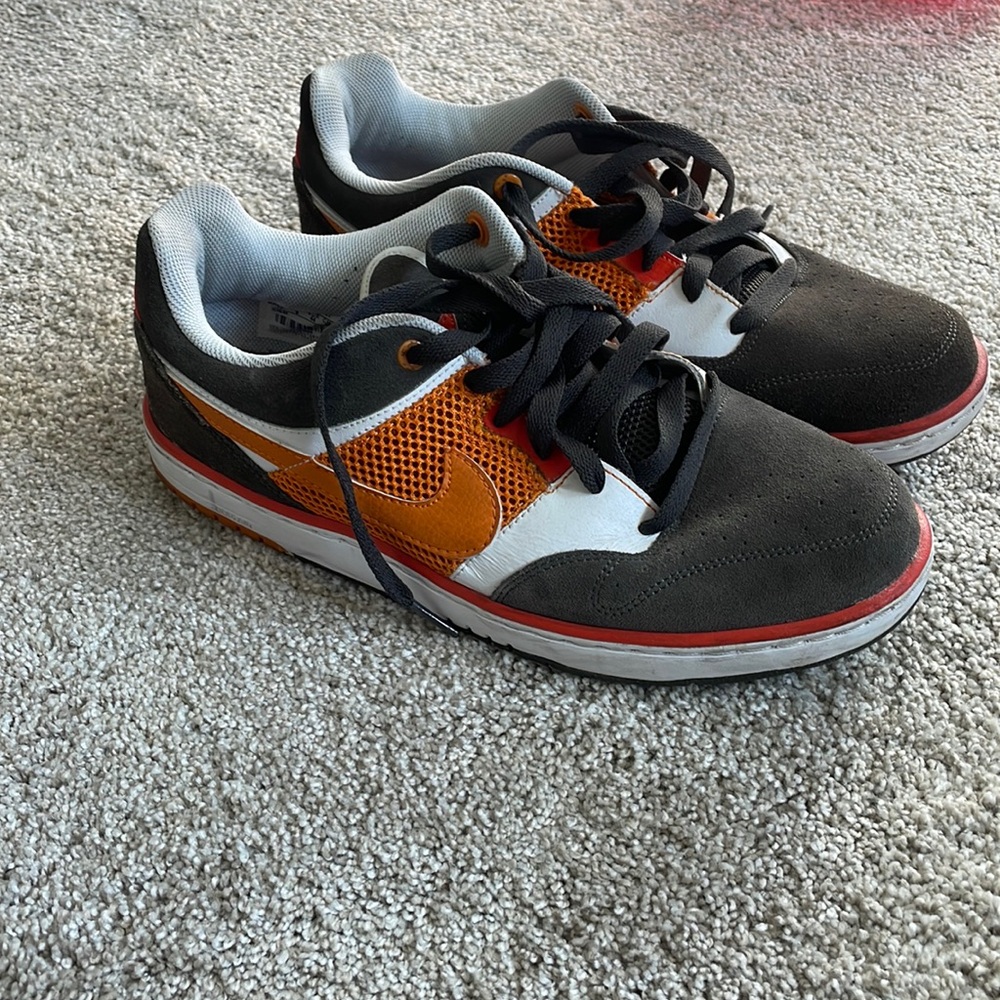 Orange & charcoal mens size 10 nike shoes